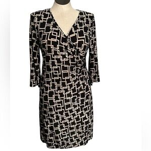 Charlie page women’s dress size medium black and white squares